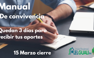 Quedan 3 dias para recibir aportes del manual
